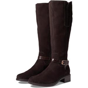 Clarks Women's Maye Aster Fashion Boot (6.5 Wide, Dark Brown Suede)