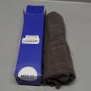 MIULEE Decorative Linen Check Euro Shams Throw Pillow Covers Neutral Farmhouse Vintage Pillow Covers 24x24 Set of 2 Boho Modern Winter Home Decor for Sofa Couch Bedroom Cushion Brown