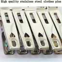 70 Pcs Stainless Steel Clothes pins with Durable Plastic Organizer Heart Design Clothespins Metal Laundry Pegs for Clothes Sock Blanket Food Sealing Photos