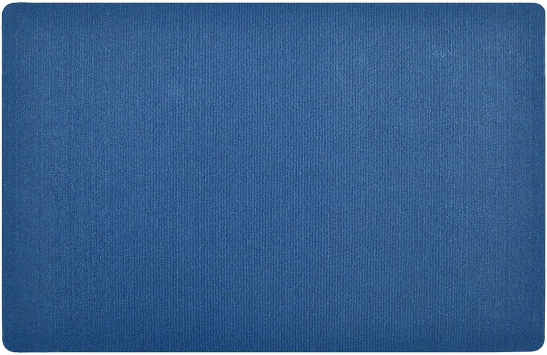 Blue Solid Front Door Mat,Welcome Floor Mats Non-Slip Indoor Outdoor Doormat for Front Back Door and Entryway