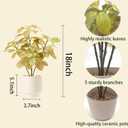 18" Fall Artificial Eucalyptus Plant,Indoor Fake Potted Plants with Ceramic Pots,Faux Plant Desk Plants for Living Room Kitchen Bathroom Office centerpieces Decor
