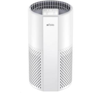 Afloia Air Purifier for Home Bedroom Up to 1076 ft, 4 Stage Filter with Washable Pre Filter for Pets, Quiet Operation, Removes Pet Dander, Hair, Pollen, Dust, Mold, Allergies and Smoke, Pluto White