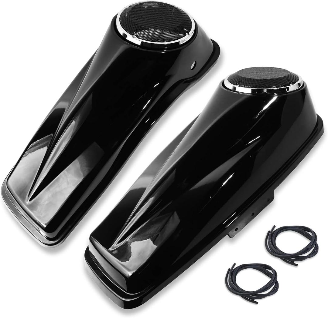 6.5" Motorcycle Speaker Saddlebag Lids Compatible for 2014-2024 Harley Touring Models Street Glide Road King Road Glide Electra Glide Ultra Limited