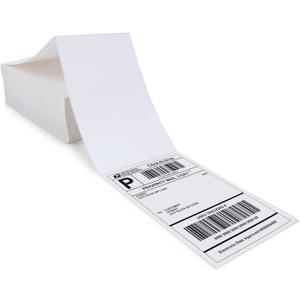 L LIKED 4x6 Direct Thermal Labels, 500pcs Perforated Fanfold, Compatible Zebra & Rollo Printers