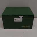 Lockable Storage Box with Combination Lock Compact Bamboo Wooden Organizer with Tray, Discreet Private Storage for Home (Bin Size:9.5 x 7.1 x 5.3 in) (Green)