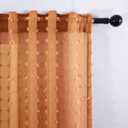 KOUFALL Fall Sheer Curtains 96 Inch Long 2 Panel Set,Autumn Decor for Home,8FT Length Floor to Ceiling for Living Room Bedroom Dark Burnt Orange