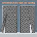 No Magnet Thermal Insulated Door Curtain, Fit Door Size 80 x 90 inch Waterproof Thicken Winter Cover Windproof Insulation Blanket, Gray