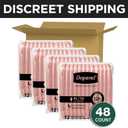 Depend Night Defense Adult Diapers, Incontinence & Postpartum Bladder Leak Underwear for Women, Disposable, Overnight, Extra-Large, Blush, 48 Count (4 Packs of 12)