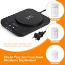 USHYMJT Sourdough Starter Warmer  Precision Temperature Control (70-100F, 1F Adjustable) with 12H Timer, Auto Shutoff & Waterproof Thermometer | Compact, Energy-Efficient Design for Home Bakers