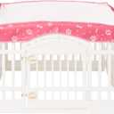 Dog Playpen Mesh Top Cover for 36" Inch Pet Playpen with 4 Panels,[ Note: Playpen Not Included] Dog Crate Cover Pet Tent Puppy Play Pen Cover, Ideal for Indoor/Outdoor Use. (Pink)