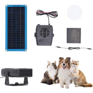 Compact Solar Panel Heater Compact Size For Warming Chicken Coops And Pet Houses Accessories (Batteries not included) (30W Blueboard with heater, battery box)