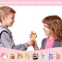 Valentines Day Gifts for Kids, 32 Pack Mini Bubble Wands with Valentines Animal Themes Greeting Cards for Kids, Valentine's Day School Prize Party Favor, Classroom Exchange Gift Set