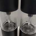 Electric Salt and Pepper Grinder Set Automatic Battery Pepper Mill Shakers Adjustable Coarseness Upgraded Larger Capacity with Led Home and Kitchen Appliances Birthday Gifts for Women Mom (Black/Black)