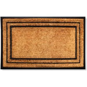 A1 Home Collections Natural Coir & Rubber Large Door Mat, 30x60 Inches, Heavy Duty, Dirt Trapping, Long-Lasting Entrance Doormats for Front Door, Thick & Non-Slip Durable Outdoor Entry Mat