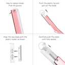 2 x Dermaplane Razor for Women Face, Stainless Steel Handle with 6 Replaceable Blades, Huauoo Face Razors for Women, Peach Fuzz Remover, Eyebrow Trimmer, Dermaplaning Tool for Face Exfoliation (Pink)