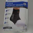 Slim-Fit Ankle Brace for Sprained Ankle, Quick Lace Up Ankle Support for Women Men with 2 Auto-Shaped Pads, Air Fabric Cool Ankle Stabilizer for Injury Recover, Running,Sports, M(12-13) (Black)