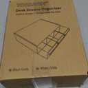 Under Desk Drawer Storage with 3 Drawers, Large Desk Drawer Attachment for office, Drawer Organizer Slide Out, Plastic Stick on Drawer White