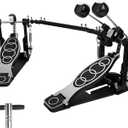 Double Bass Pedal, Double Chain Double Bass Drum Pedals, Double Kick Drum Pedal with Patch Suit for Kick Drum (2025)