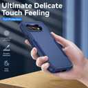 for Pixel 9a Case, with HD Screen Protector [Military Grade Drop Tested] Heavy-Duty Tough Rugged Shockproof Protective Case for Pixel 9a, Blue