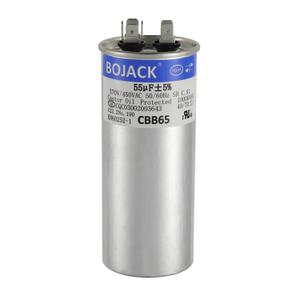 BOJACK 55 uF 5% 55 MFD 370/450 V CBB65 Round Run Start Capacitor for AC Motor Run or Fan Start and Cool or Heat Pump Air Conditione