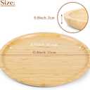 Bamboo Serving Platter, Round Wood Tray, Wooden Serving Tray, Fruit, Bread, Salad Plate, Round Wood Charcuterie Board (13.8 inch)
