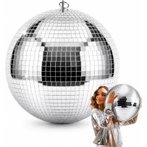 Disco Ball, 12 inch Disco Balls, Disco Ball Decoration,Purely Handmade Large Disco Ball for Party Decoration DJ Club Stage Bar Wedding Festival Christmas12 in