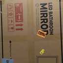 TETOTE 20 x 28 Bathroom LED Mirror Brushed Gold Metal Frame Frontlit & Backlit Vanity Mirror Anti-Fog Stepless Dimmable 3 Colors White/Warm/Natural Mirror with Lights Wall-Mounted