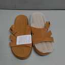 KuaiLu Womens Fashion Orthotic Slides Ladies Lightweight Athletic Yoga Mat Sandals Slip On Thick Cushion Slippers Sandals With Comfortable Plantar Fasciitis Arch Support Khaki Size 7.5