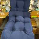 Outdoor Patio Adirondack Chair Cushion Lounge Rocking Chair Cushions Thickened Patio Chair Pad, Navy Blue