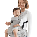 Momcozy Baby Carrier with Hip Seat, 2-in-1 Detachable Infant Hip Seat Carrier for Toddlers up to 44lbs. Breathable for Hands-Free Carrying. Fits Waist Sizes up to 47 Inches for Mom & Dad