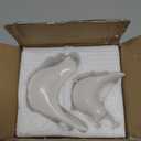 Small Animal Statues, White Bird Figurines Home Decor, Modern Home Decorative, Ceramic Decor for Office Desktop, Bookshelf, Bedroom, Living Room, Cabinets (White 2 Pcs)