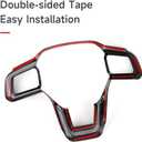Youtaiche Car ABS Carbon Fiber Trim Decal Sticker Interior Trim Cover Accessories for 2024 2025 2026 Ford Mustang