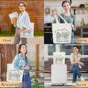 Books and Flowers Canvas Tote Bags for Women Aesthetic Gifts for Women Birthday Christmas Minimalist Cotton Tote Bag for Shopping Work Reusable Grocery Shoulder Bag with Wide Strap - DH689