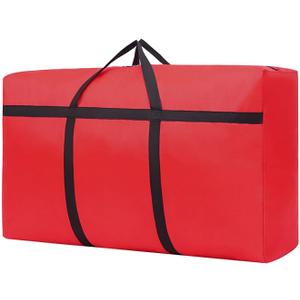 Small Christmas Tree Storage Bag for 4ft Artificial Disassembled Holiday Tree Heavy Duty Xmas Tree Storage Container with Reinforced Handles and Dual Zippers Waterproof Artificial Tree Saver Bag (Red)