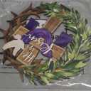 BBTO Valentine's Day Wooden Hanging Welcome Sign Romantic Rose Door Decor Rustic Farmhouse Wreath Sign Door Decoration for Wedding Anniversary Home Indoor Outdoor Wall Window (12 x 10.4 inch)