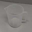 Cup 500ml Clear PP Plastic Graduated Beaker Liquid Measure Mug Container with Handle for Bakery, Milk Tea, Lab