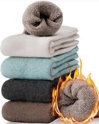 ProEtrade Merino Wool Socks Thermal Warm Winter Thick Hiking Boot Cozy Crew Cabin Comfy for Womens Ladies Work Socks 5 Pack 8-14