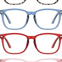 CCVOO Mix & Match Reading Glasses for Women - Lightweight, Comfortable Fit, Clear Vision - Blue Light Blocking (+1,75)