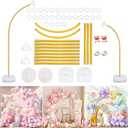 Balloon Arch Kit Balloon Arch Stand With Base, 9Ft & 6Ft High Free Bending Half Arch Balloon Stand For Wedding Birthday Party Baby Shower Yard Lawn Graduation Decorations