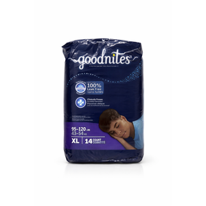 Goodnites Boys' Nighttime Bedwetting Underwear, Size Extra Large (95120 lbs), 28 Ct (2 Packs of 14),