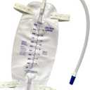 lifevv 3 Pack 1000ml Catheter Leg Bag Urinary Drainage Bag, with 3 Eighteen-inch Tubing, Anti-Reflux Valve, Cloth Straps,Easy Twist Drain Valve