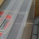 Rubbermaid Roughneck Clear 66 Qt/16.5 Gal Storage Containers, Pack of 4 with Latching Grey Lids, Visible Base, Sturdy and Stackable, Great for Storage and Organization