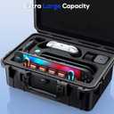 Auarte [Super Hard Carrying Case for Nintendo Switch 2(2025),All In One Portable Fully Protective Hard Travel Case,Waterproof Bag for Console Controller Accessory (Black)