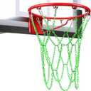 Basketball Net Heavy Duty Replacement,Carbon Steel Chain Basketball net, Anti-Rust Use Indoor Outdoor Standard 12 Loops Hoop (Green)