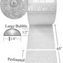 Large Bubble 12'' Wide (65-Feet), Bubble Cushioning Wrap For Packing, Moving & Storage, Shipping & Moving Supplies