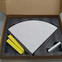 Koville Italian Marble Corner Shower Shelf for Bathroom, 10'' Marble Corner Shelves for Bath, Wall Mounted Stone Corner Shower Caddy, No Drilling Adhesive Shower Shelf - White Cliff (2-Layer)