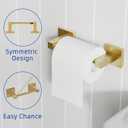 RUACQ 3 Pieces Bathroom Hardware Set, SUS 304 Stainless Steel Toilet Paper Holder, Towel Ring, 18-inch Towel Bar Set, Wall Mounted, Heavy Duty (Brushed Gold)