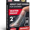 100% Waterproof Cast Covers for Shower Leg - Tight Seal - Reusable Adult 2pk Half Leg Cast Protectors - Knee, Ankle, Foot