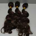 Augfst Brazilian Virgin Human Hair Bundles Chocolate Brown Color 4 Body Wave Human Hair Bundles 16 18 20 Inch Inch 12A Unprocessed Sewn In Quick Weave for Black Women