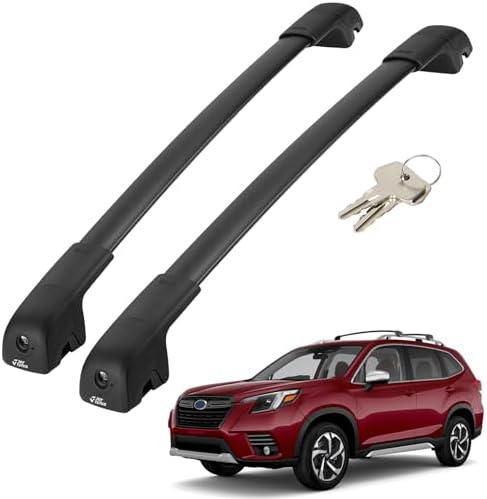 JOYTUTUS Car Roof Rack Crossbars, Compatible with Subaru Forester 2014-2024 with Lock (Not for Wilderness), 220LB Aluminum Crossbars for Roof Racks Trunks Kayaks Canoes Bicycles Skis